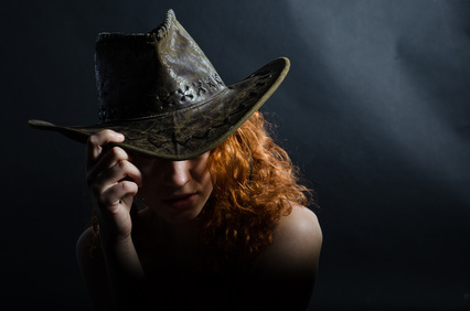 Girl in cowboy hat